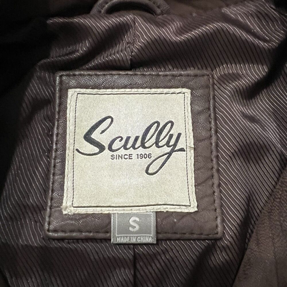 Scully Womens Brown Leather Button Down Jacket Si… - image 6